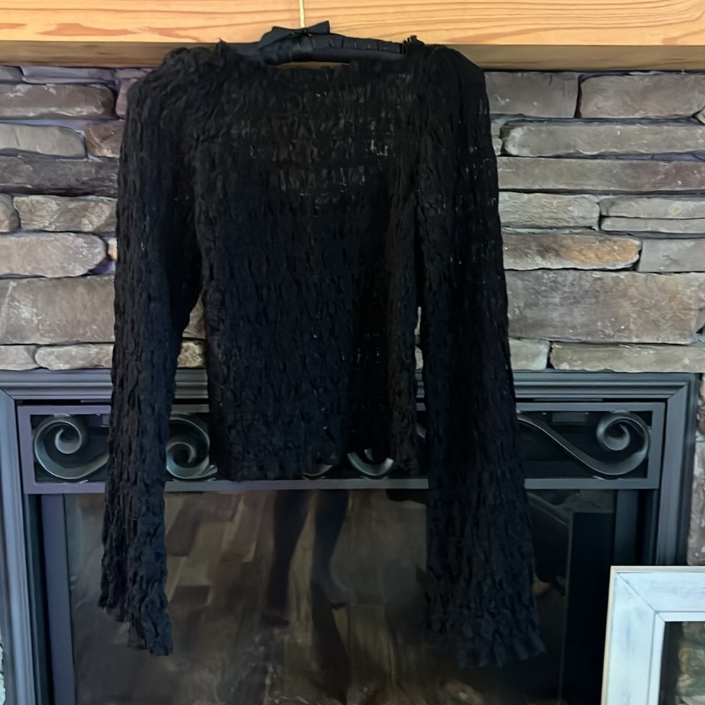 Free People Madison Top in Black Sz Medium - Picture 5 of 13